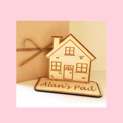 Personalised New Home Wooden Figurine