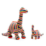 Best Years Ltd Knitted Diplodocus Dinosaur Toy - Striped